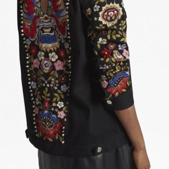 Mazie Denim Embroidered Jacket - Picture 2 of 4